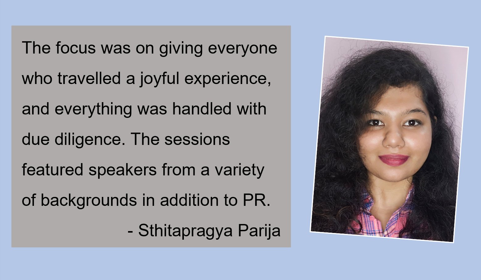 SCoReInd's tweet card. Words will fall short to describe my experience at PRAXIS9. But if I have to put in words I would say that it  was remarkable...