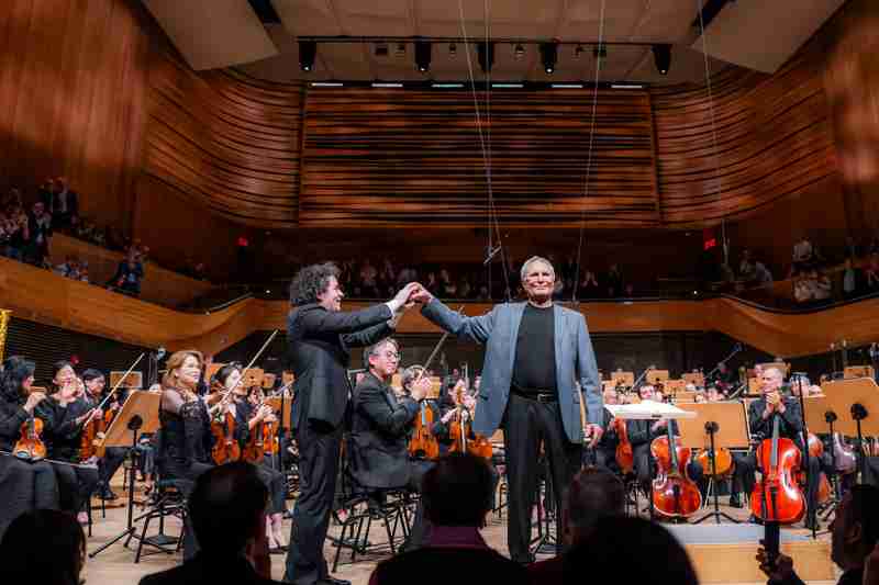 ClassicalSource's tweet card. For his second program in his season as the Philharmonic’s Music and Artistic Director Designate, Gustavo Dudamel showcased two Symphonies separated by nearly