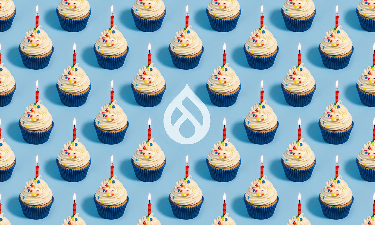 Dries's tweet card. Dries is the Founder and Project Lead of Drupal and the Co-founder and CTO of Acquia.