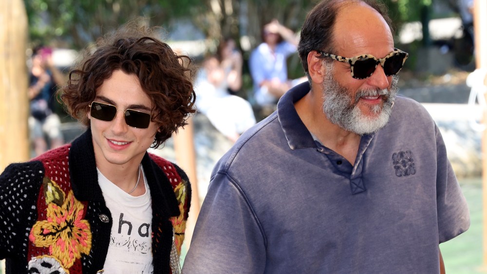 WildeEndeavors's tweet card. Chalamet appeared at the Venice Film Festival for his new film, "Bones and All."