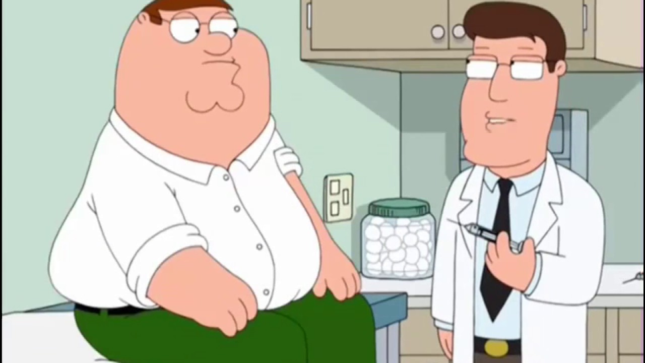 anonymousandy69's tweet card. Family Guy - Peter goes to the Doctor