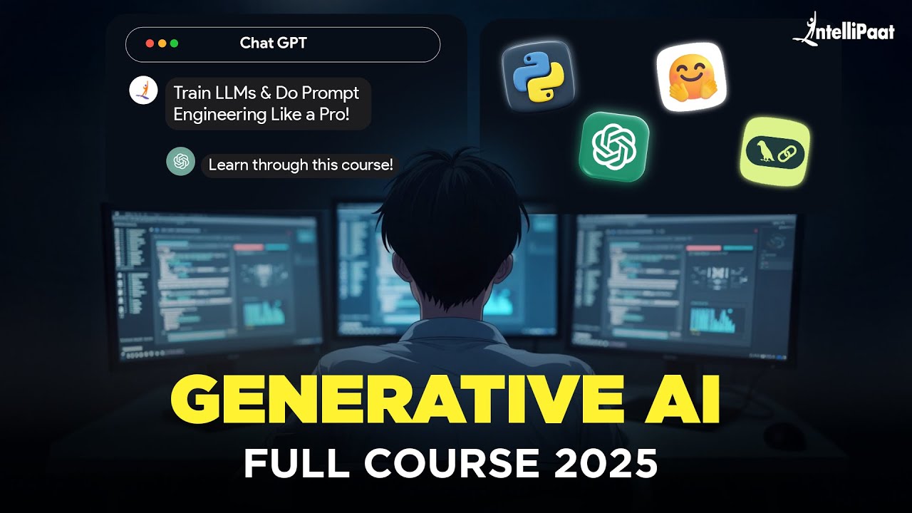Intellipaat's tweet card. Generative AI Course | Generative AI Full Course FREE [LLM, Prompt...
