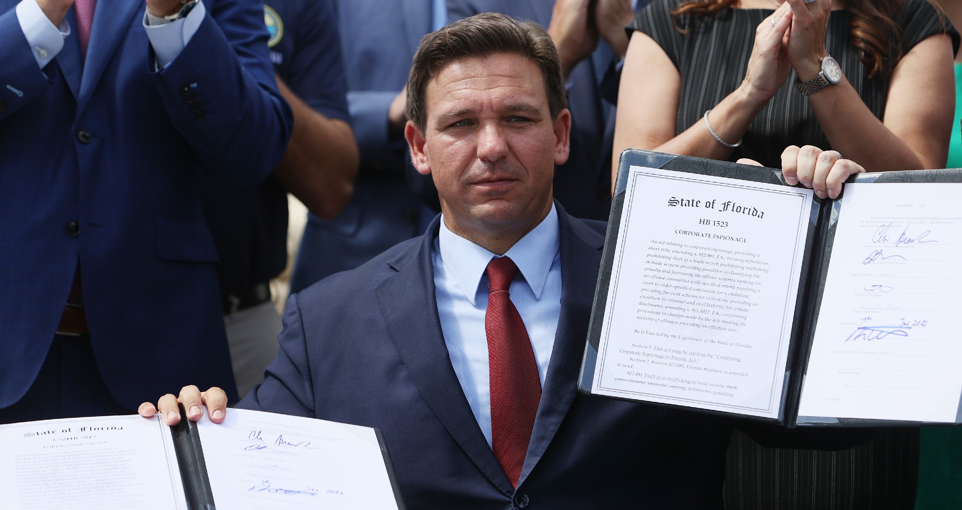 SebGorka's tweet card. DeSantis is cleaning up shop.