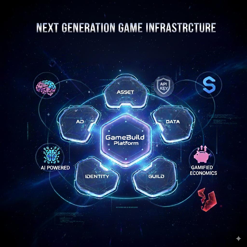 GameBuild_'s tweet card. We’re excited to announce the release of GameBuild SDK v1.0 — a modular, TypeScript-based toolkit built to empower developers to create…