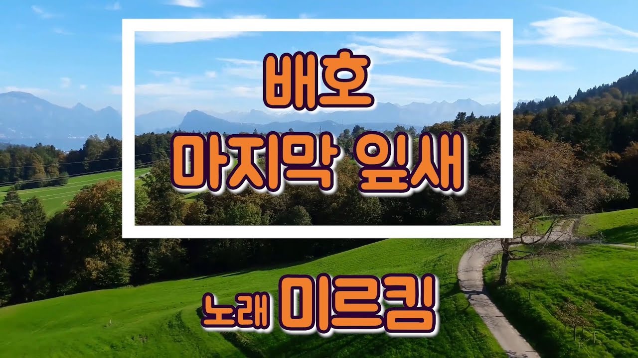 imagodei80's tweet card. [일반인 커버 "미르킴"] 배호 -마지막 잎새- 노래연습 영상 - 커버곡, cover, k-pop, korea music