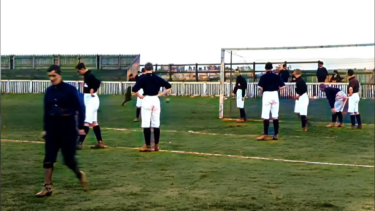 Briansmyth99's tweet card. Football 1897 - Glentoran vs Cliftonville (colored/ 60fps/ / Speed...