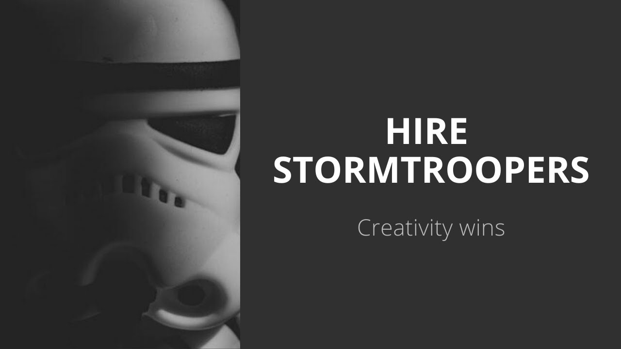 allmoxyapps's tweet card. Hire Stormtroopers from now on