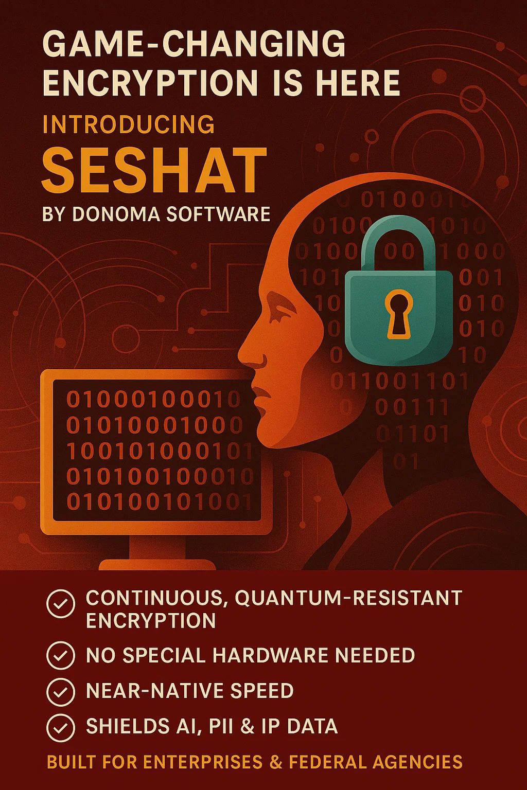 jeremyrasor's tweet card. 🚀𝙂𝙖𝙢𝙚-𝙘𝙝𝙖𝙣𝙜𝙞𝙣𝙜 𝙚𝙣𝙘𝙧𝙮𝙥𝙩𝙞𝙤𝙣 𝙞𝙨 𝙝𝙚𝙧𝙚! Introducing 𝙎𝙚𝙨𝙝𝙖𝙩 by Donoma Software – the next-gen privacy tech that keeps your data encrypted even while in use 🔐 ✅ Continu...