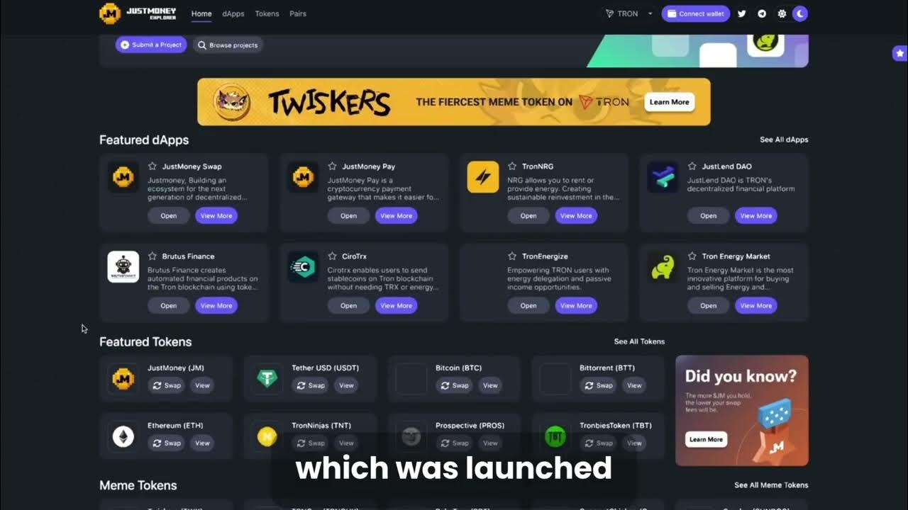 JustMoneyIO's tweet card. New features of JustMoney Explorer