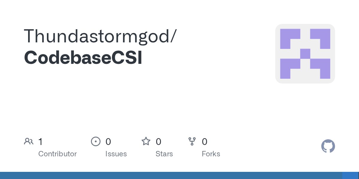Thunderstormgod's tweet card. Contribute to Thundastormgod/CodebaseCSI development by creating an account on GitHub.