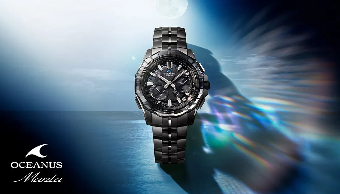 ISUZUGTime's tweet card. 江戸切子が刻む、月夜の煌めき 月明りと夜が交わる瞬間に、美しく煌めく境界。静かな夜に宿る色彩と、移ろう光に現れるブルー。CALM NIGHTからインスピレーションされた新たなる限定コレクションが登場。OCEANUSが誇るものづくりの技術と日本の伝統技法「江戸切子」が美しく融合した唯一無二のきらめきを放つタイムピースです。こちらの江戸切子を監修したのは、伝統技法を今に伝える江戸切子職人である...