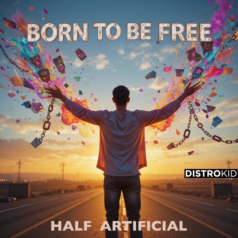 ArtificialHalf's tweet card. Stream and Pre-save Born to be Free - Distributed by DistroKid