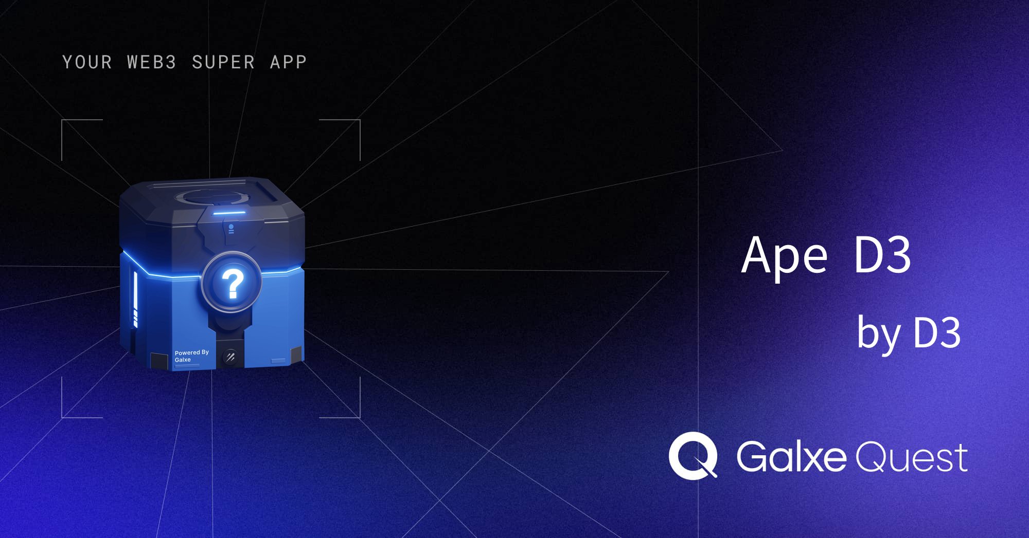 ApeNames's tweet card. Join Ape 🌐 D3 by D3 on Galxe.