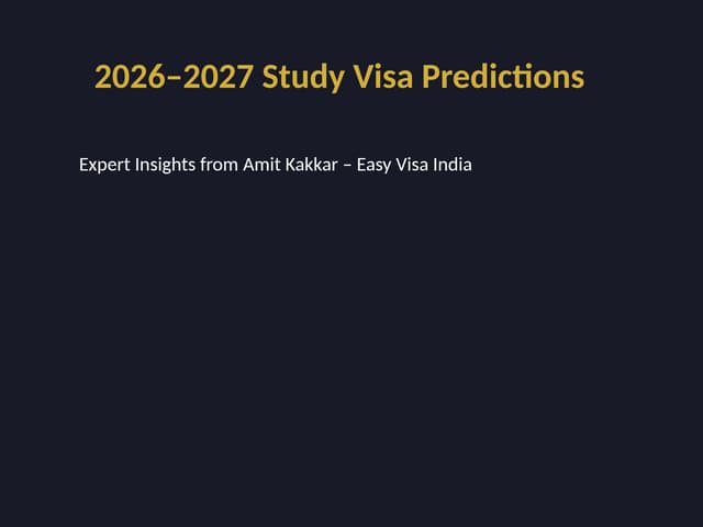 amitkakkareasy's tweet card. 2026–2027 Study Visa Predictions Expert Insights from Amit Kakkar...