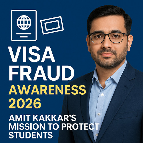 amitkakkareasy's tweet card. Visa Fraud Awareness 2026 - Amit Kakkar’s Mission to Protect Students