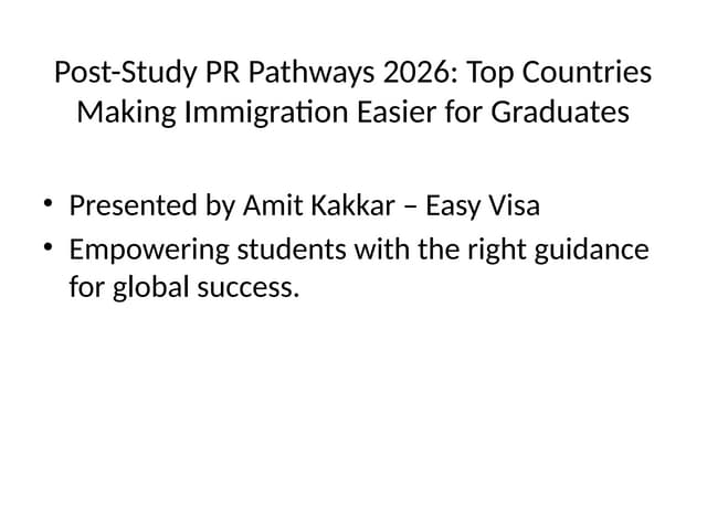 amitkakkareasy's tweet card. Post-Study PR 2026: Top Immigration Countries for Graduates – Amit...