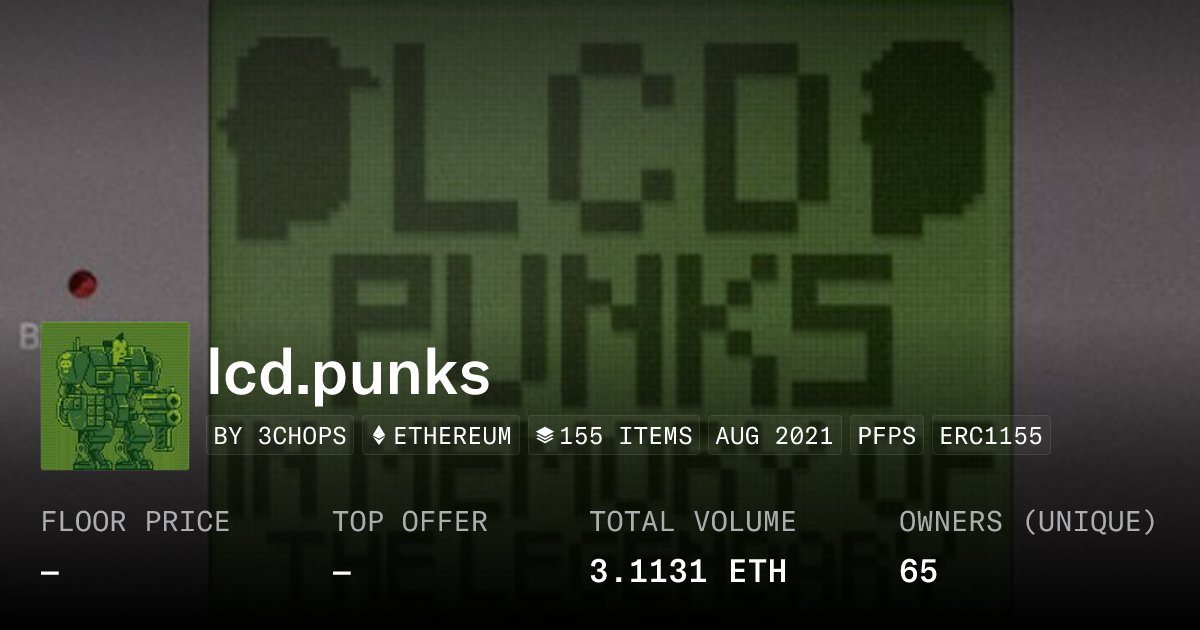 lcd_punks's tweet card. a collection in memory of the lcd era!