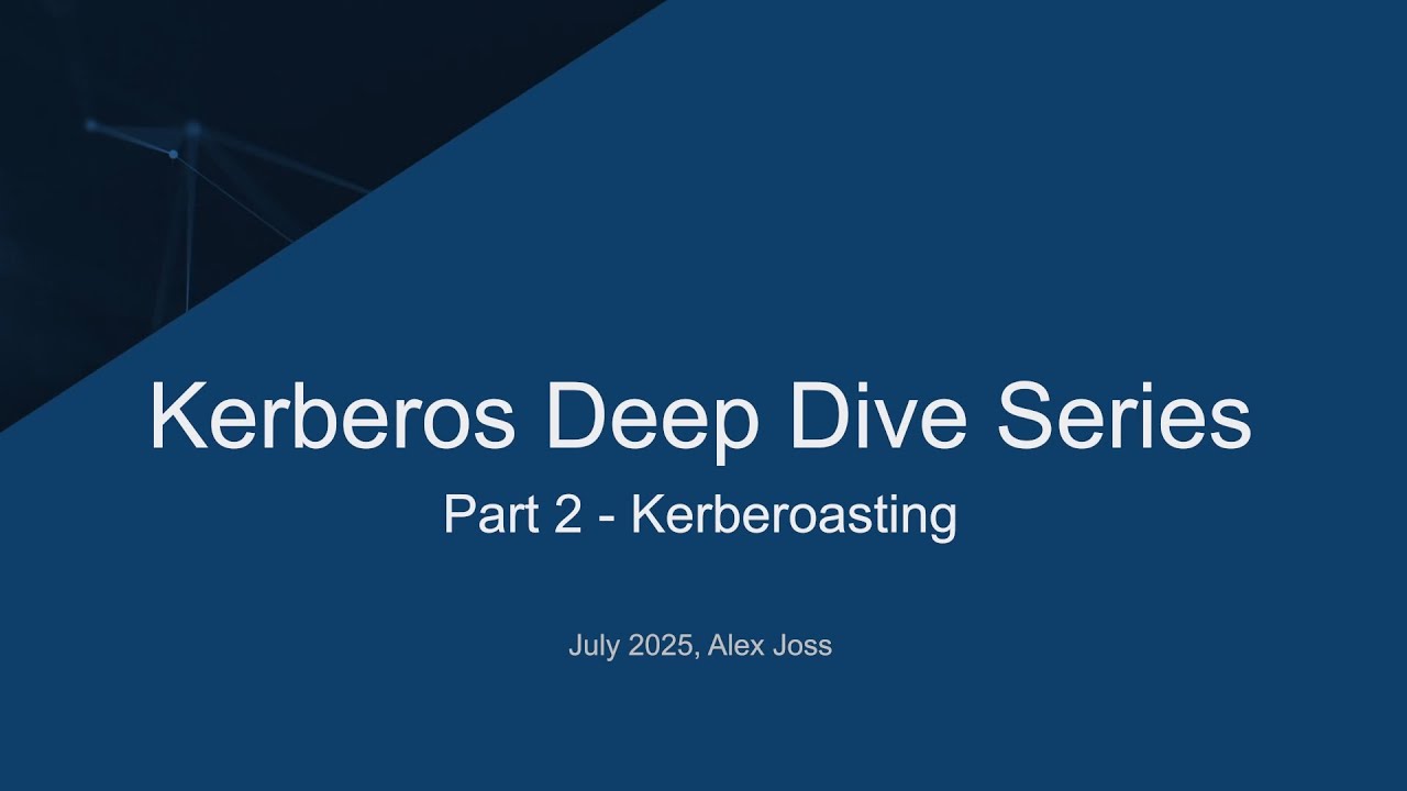 compasssecurity's tweet card. Kerberos Deep Dive Part 2 - Kerberoasting