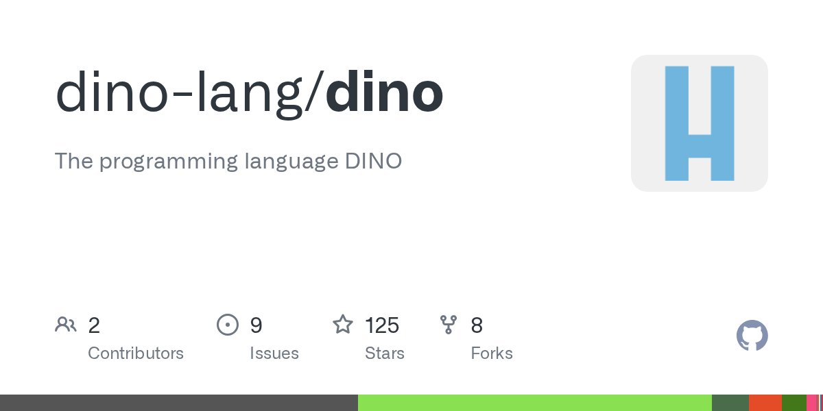 GiGrdo's tweet card. The programming language DINO. Contribute to dino-lang/dino development by creating an account on GitHub.