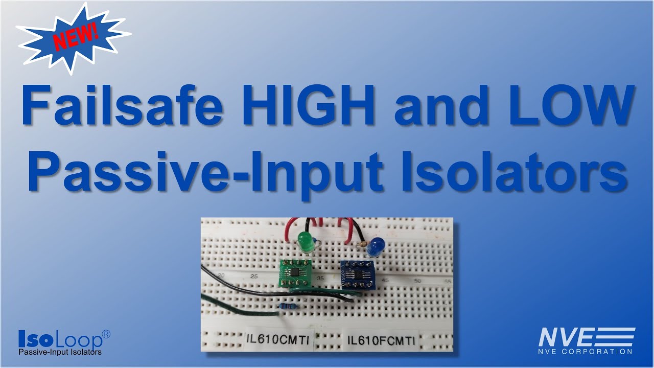 NveCorporation's tweet card. Testing Fail-Safe HIGH and LOW Passive-Input Isolators