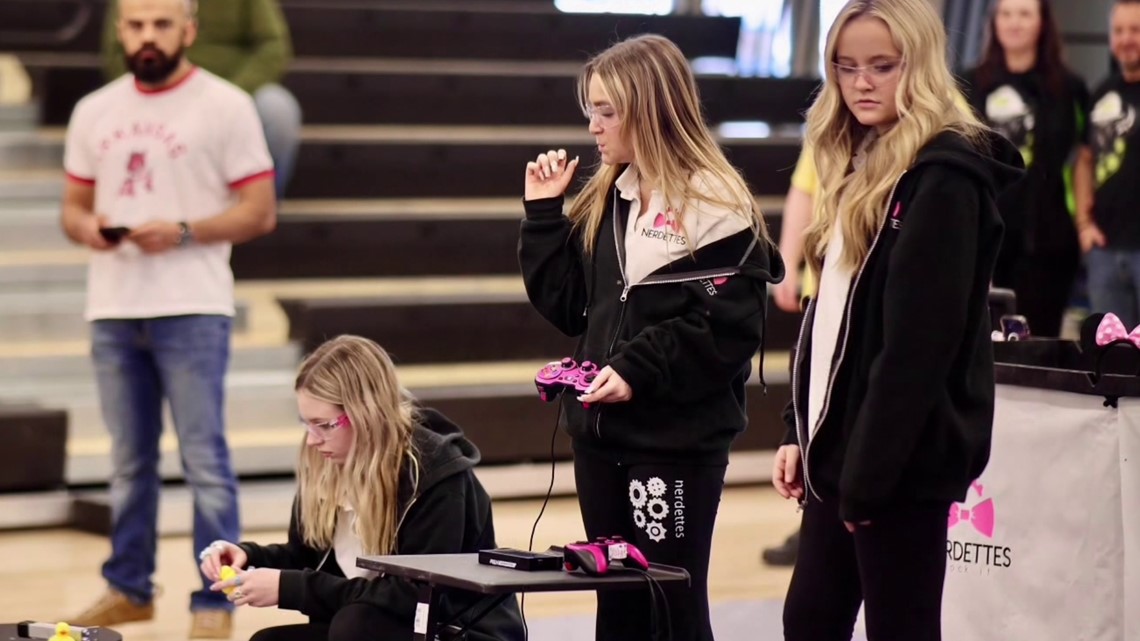 FOX54News's tweet card. There's a local team of smart young women who call themselves the Nerdettes. They love anything STEM related and are interested in drawing others into their fold.