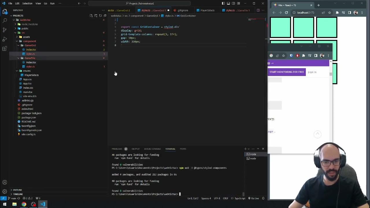 aericode_'s tweet card. Live coding #02 - Jogo da velha (pt. 2)