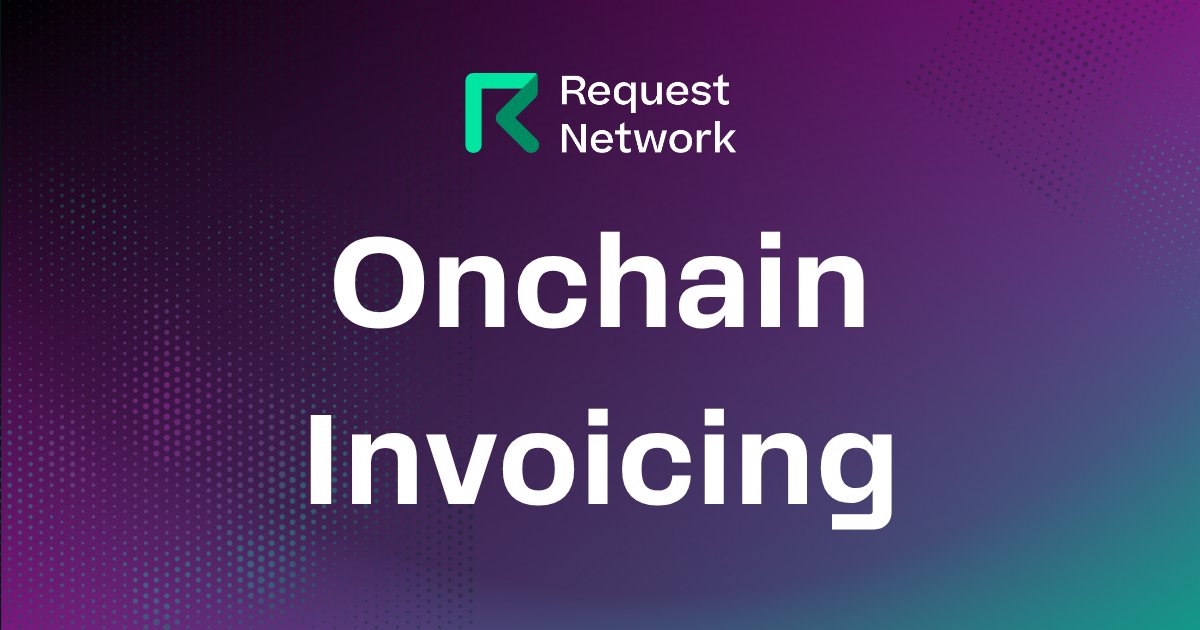 RequestNetwork's tweet card. Request for payment and get paid onchain.