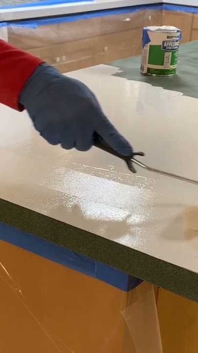 AllenOxendine's tweet card. DIY Rust-Oleum Appliance Epoxy Painting Kitchen Countertops Part 2...