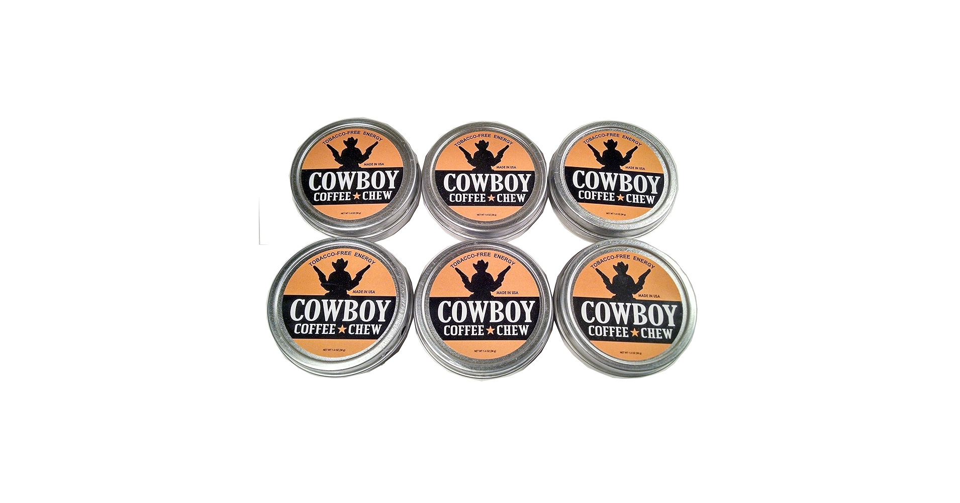 chewcoffeedip's tweet card. Cowboy Coffee Chew (Pack of 6) Quit Chewing Tin Can Non Tobacco Nicotine Free Smokeless Alternative to Dip Snuff Snus Leaf Pouch