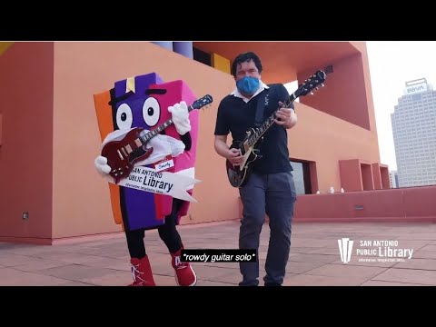 mysapl's tweet card. "Dame Dame Libros" by San Antonio Public Library