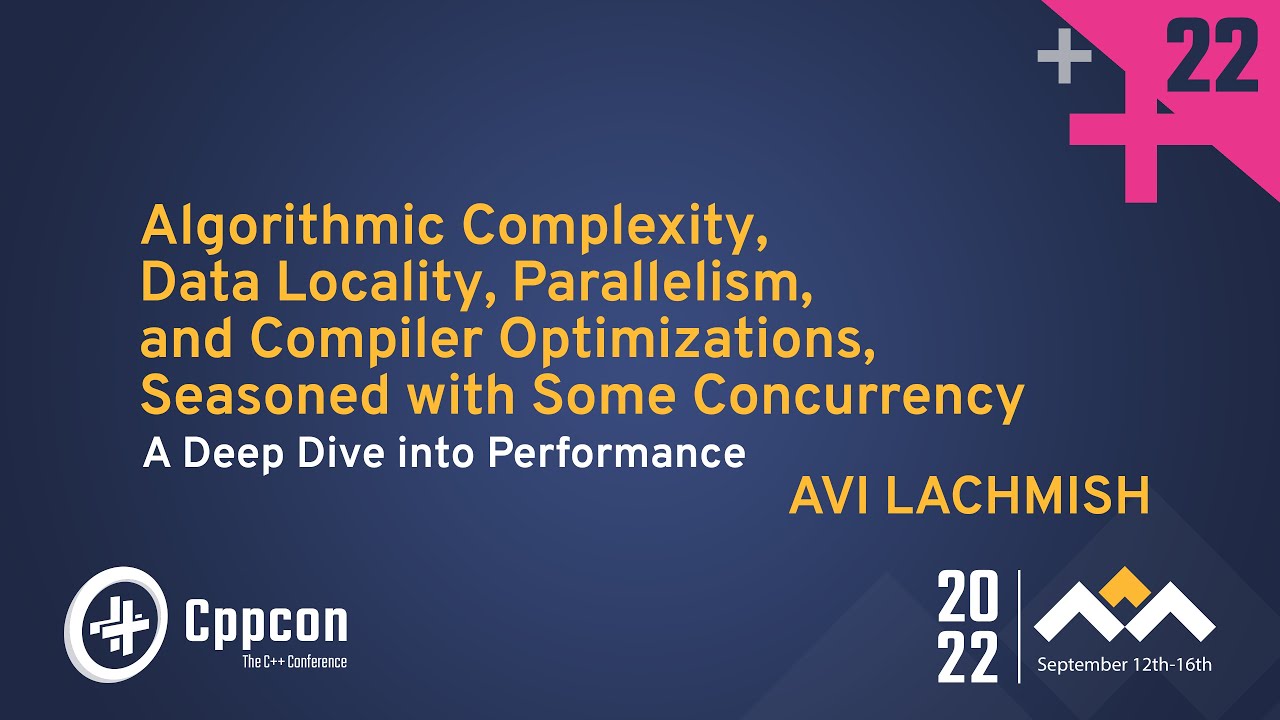 CppCon's tweet card. C++ Algorithmic Complexity, Data Locality, Parallelism, Compiler...