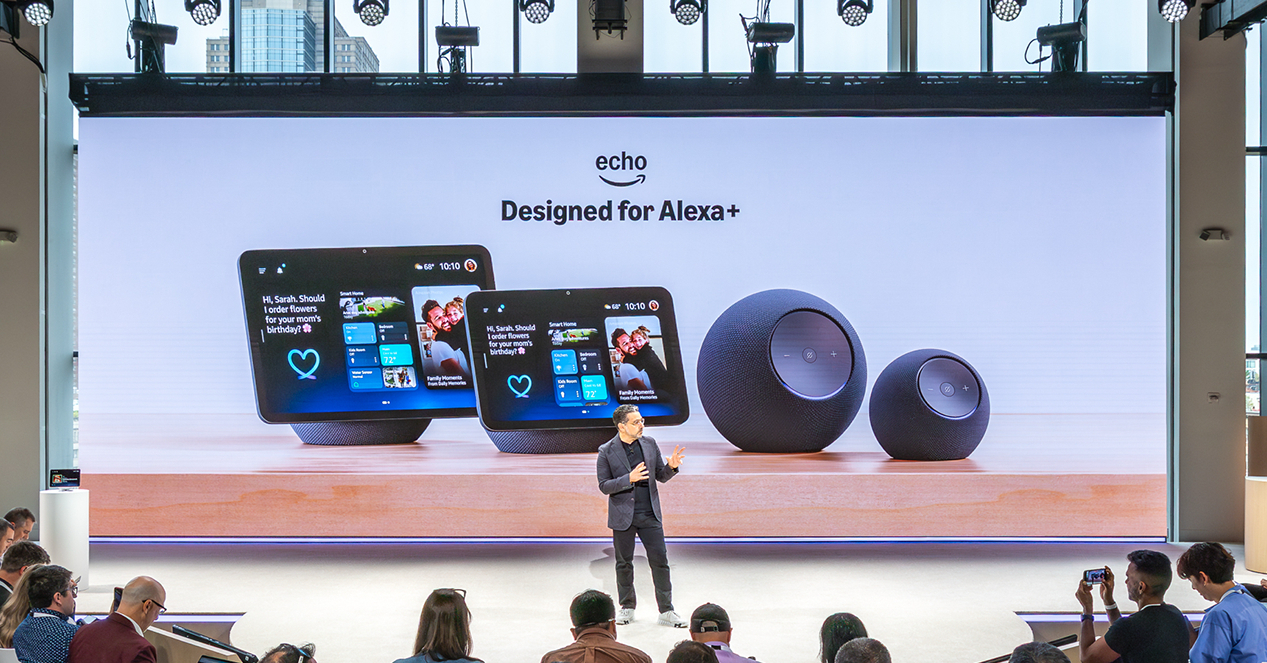 st_projects's tweet card. Amazonは、ハードウェア発表イベントを開催し、次世代AIアシスタント「Alexa+」を搭載した新しいEcho端末4モデルを発表した。新モデルは「AZ3」チップと「Omnisense」センサーを搭載し、パーソナライズされた体験を提供する。