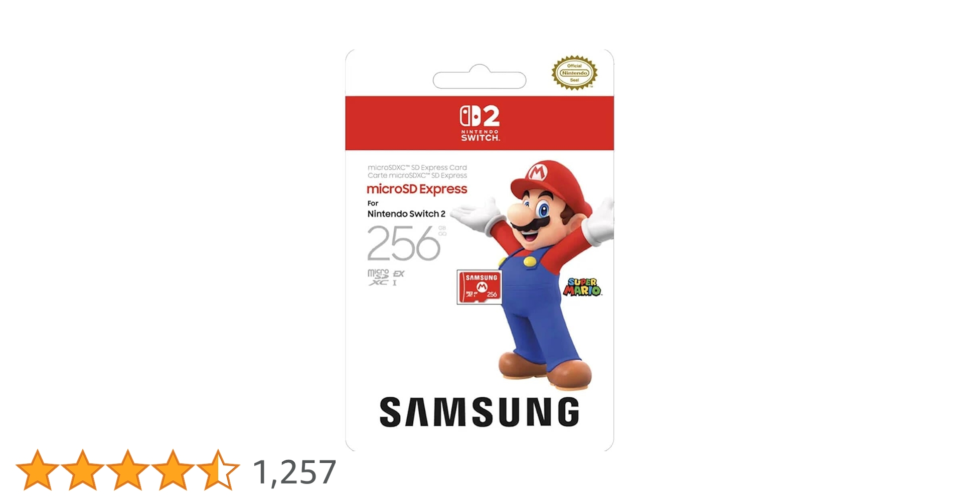 kaden_concierge's tweet card. Samsung microSD Express Card 256GB Nintendo Switch 2用