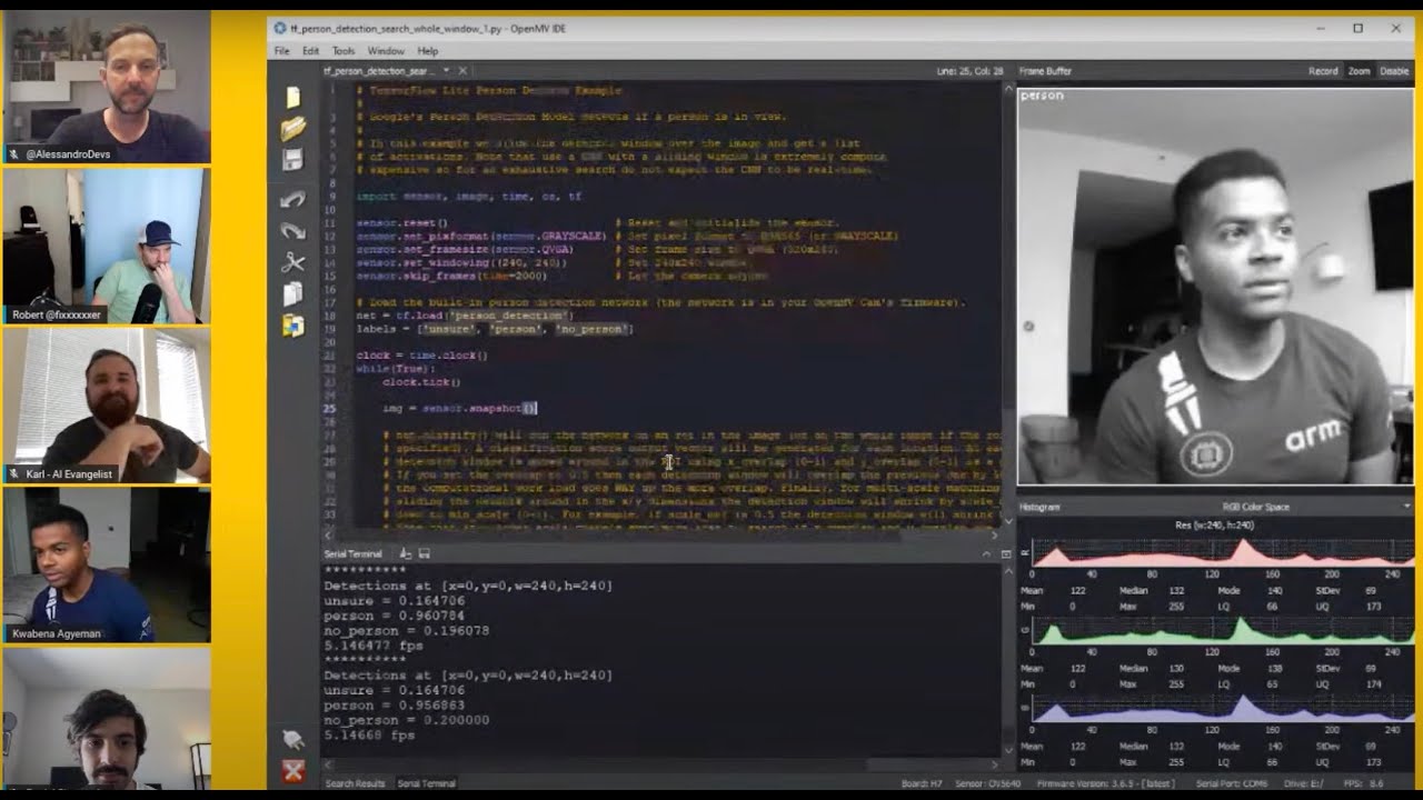 AlessandroDevs's tweet card. Innovation Coffee - TinyML with OpenMV