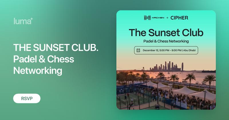 CipherLabsx's tweet card. Step into The Sunset Club, where the conference day doesn’t end, it transforms✨ Just a short walk from Solana Breakpoint сonference venue, this golden-hour…