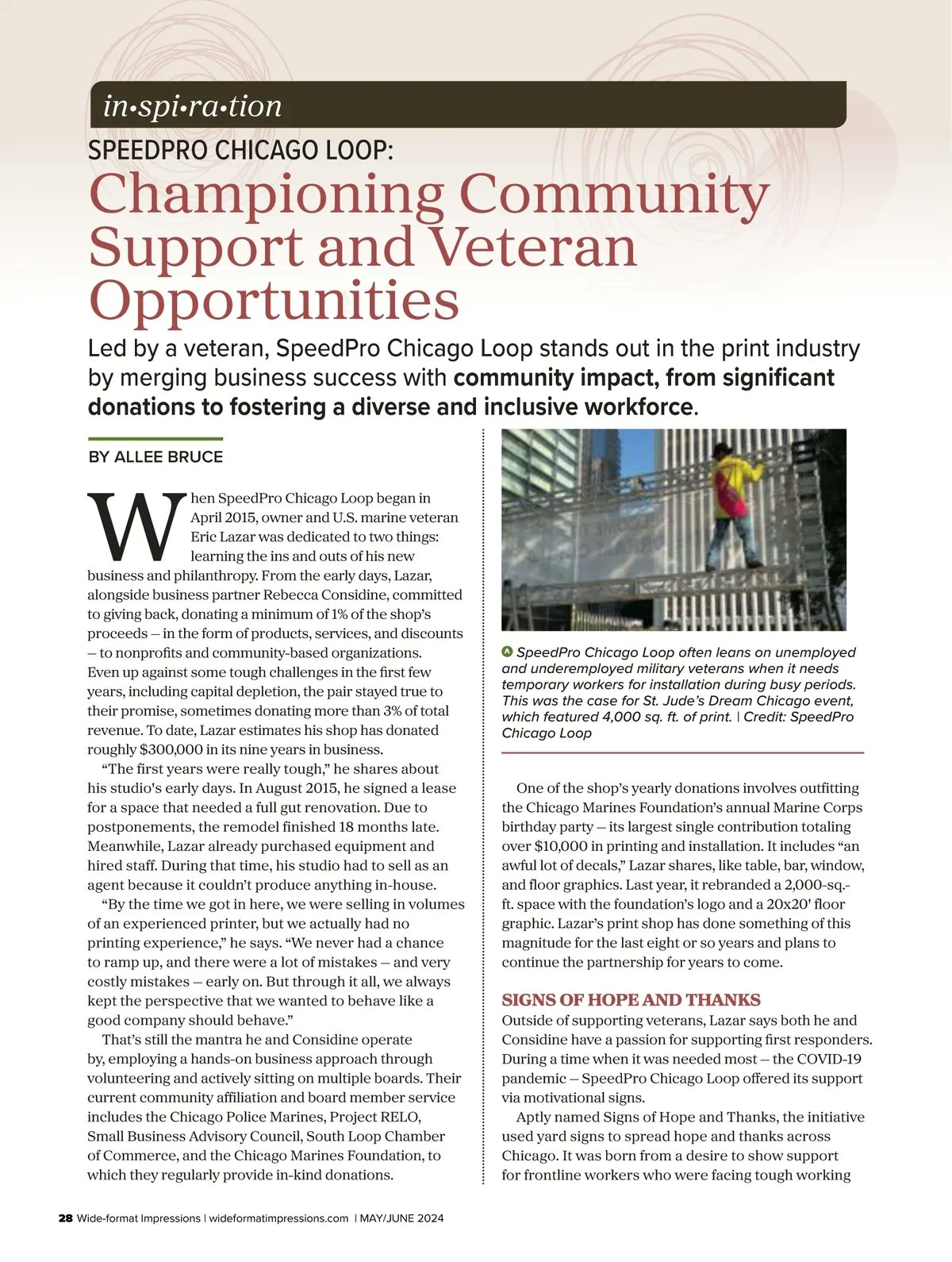 SpeedProChiLoop's tweet card. Wide Format Impressions May/June 2024 Page 28