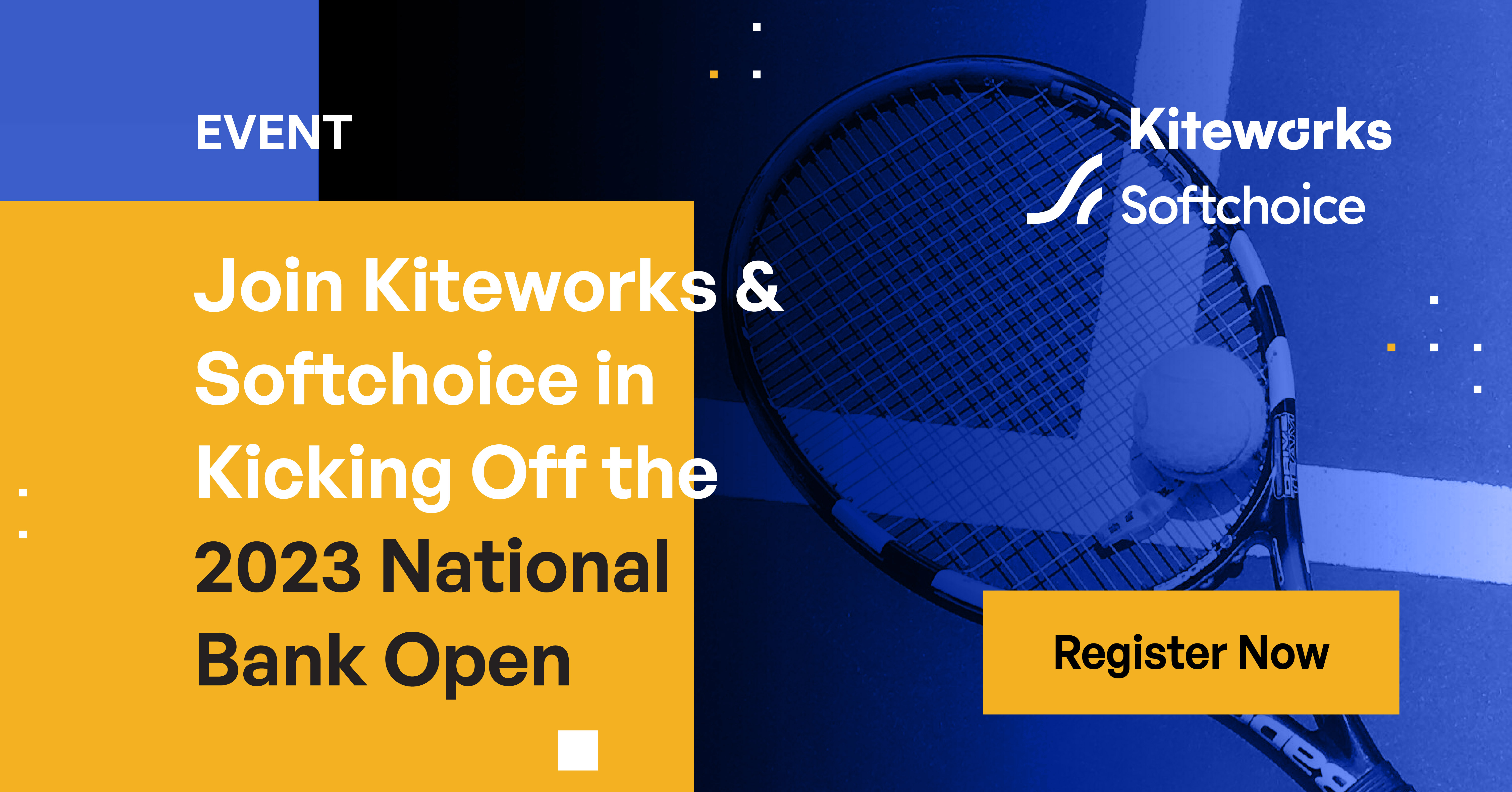 Kiteworks's tweet card. Kiteworks-Softchoice National Bank Open Event