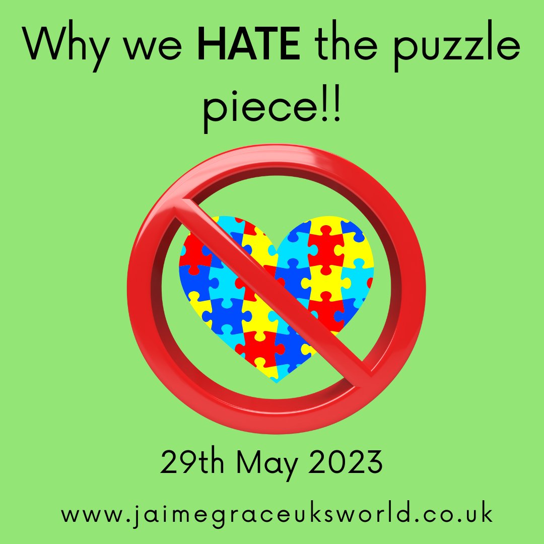 ofaglasgowgirl's tweet card. Back story of the puzzle piece The puzzle piece is being used by autistic charities run by neurotypicals and their aim is to cure autism and prevent autistic people from being born (god knows how...