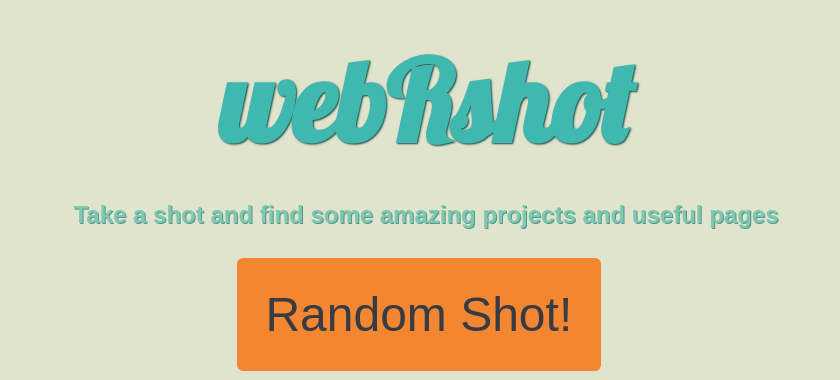 mohamedation's tweet card. Discover a random amazing website or creative project with webRshot. Click 'Random Shot!' and get inspired by something new from a handpicked list of cool web experiences.