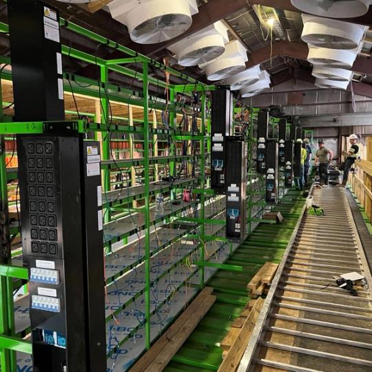 ForcedPhysics's tweet card. The facility has potential to be expanded to 75MW.