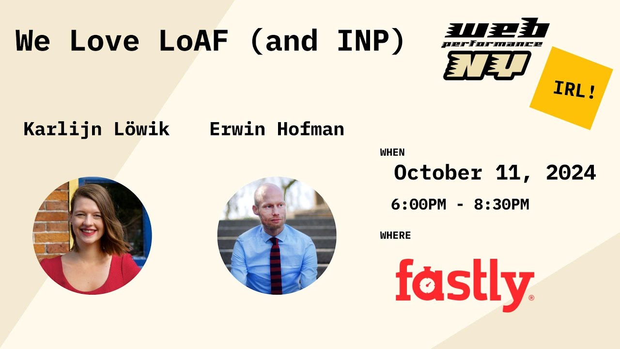 nywebperf's tweet card. We Love LoAF and INP