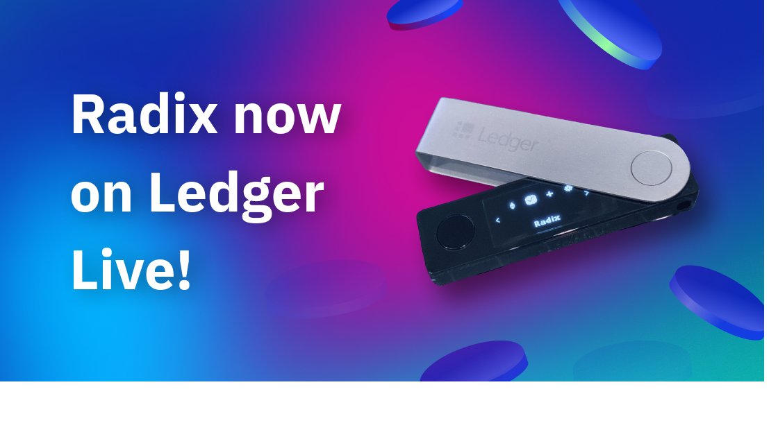 radixdlt's tweet card. Radix App now available on Ledger Nano S and X | The Radix Blog | Radix DLT