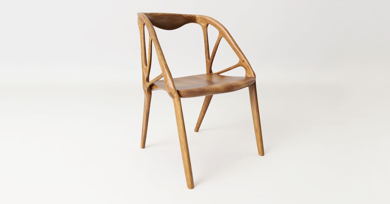 maanow's tweet card. The Elbo chair is the culmination of a collaboration between human and machine.