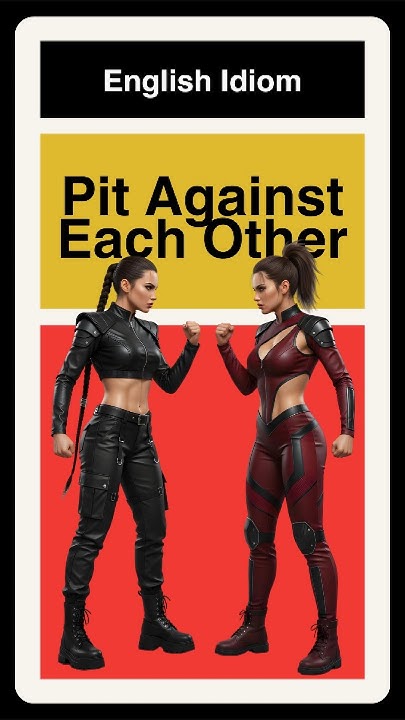 arianoarun's tweet card. Pit one against the other! A practical English idiom.