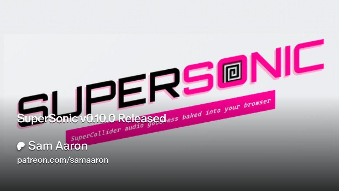 samaaron's tweet card. Get more from Sam Aaron on Patreon