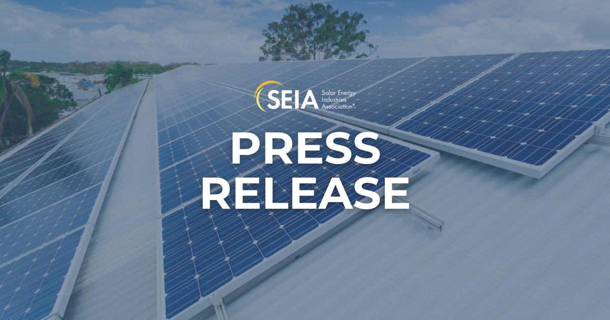 aleccward's tweet card. The Solar Energy Industries Association (SEIA) is leading the transformation to a clean energy economy. Learn more at seia.org