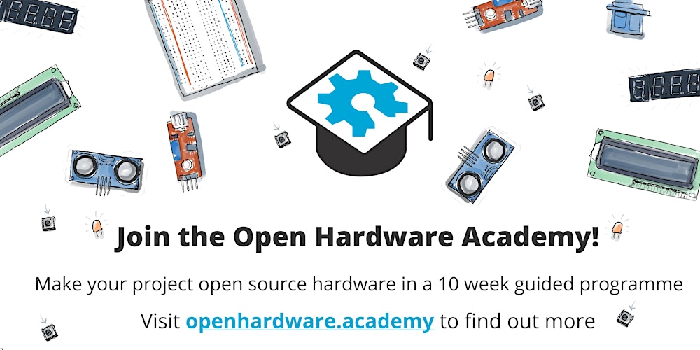 DelftOpenHW's tweet card. Join us for an online Open Hardware Academy Q&A session where you can ask anything you would like to know about the program.