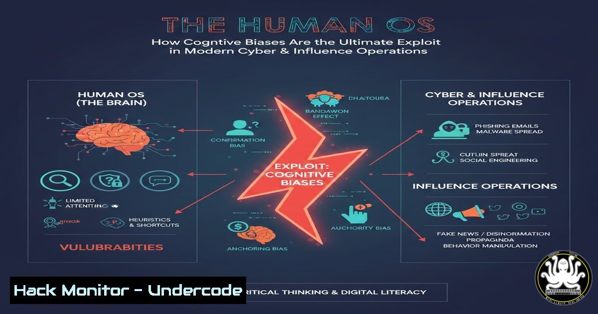 UndercodeUpdate's tweet card. The Human OS: How Cognitive Biases Are the Ultimate Exploit in Modern Cyber & Influence Operations - "Undercode Testing": Monitor hackers like a pro. Get