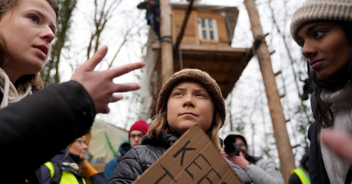 GretaThunberg's tweet card. 'Our lives will be given more meaning than selfish, shallow over-consumption can ever give us'