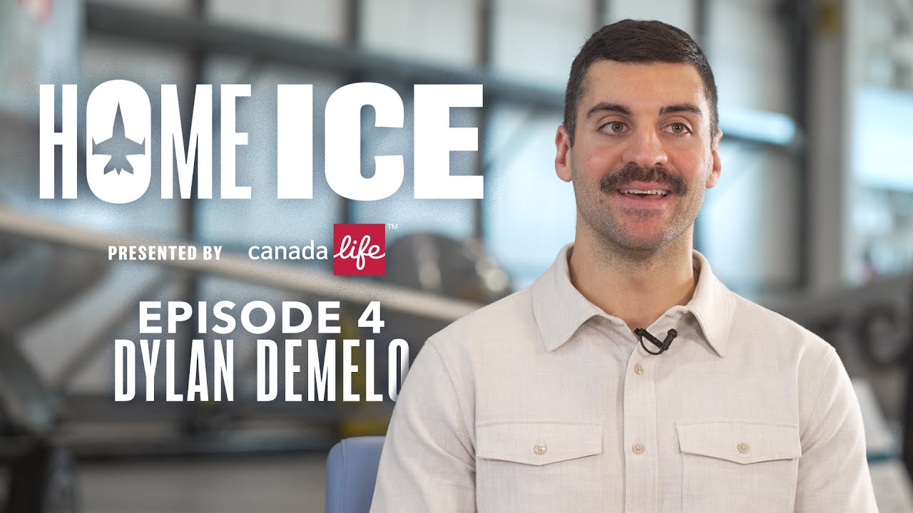 NHLJets's tweet card. Dylan DeMelo at Royal Aviation Museum | HOME ICE, presented by Canada...